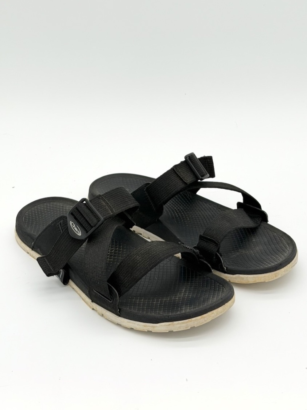 Chaco Lowdown Slide Womens Size 10 Black Sport Sandals Hiking Adjustable Straps